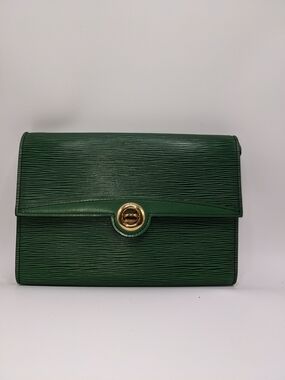 Louis Vuitton Vintage Green Epi Leather Shoulder Crossbody Bag